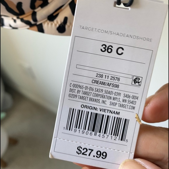 NWT Shade & Shore Animal Print Bikini Top Size 36C - Picture 8 of 10